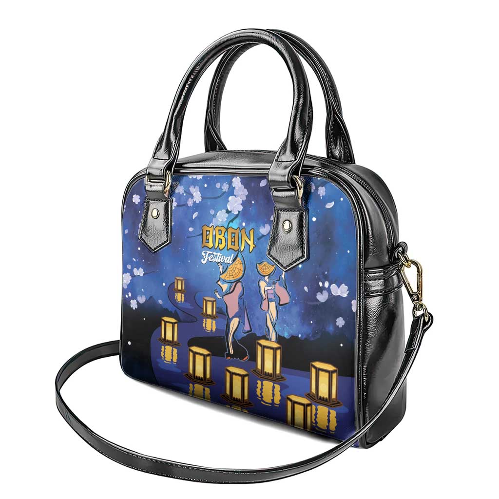 Japan Obon Festival Shoulder Handbag Sakura Lanterns With Bon Dance LT14