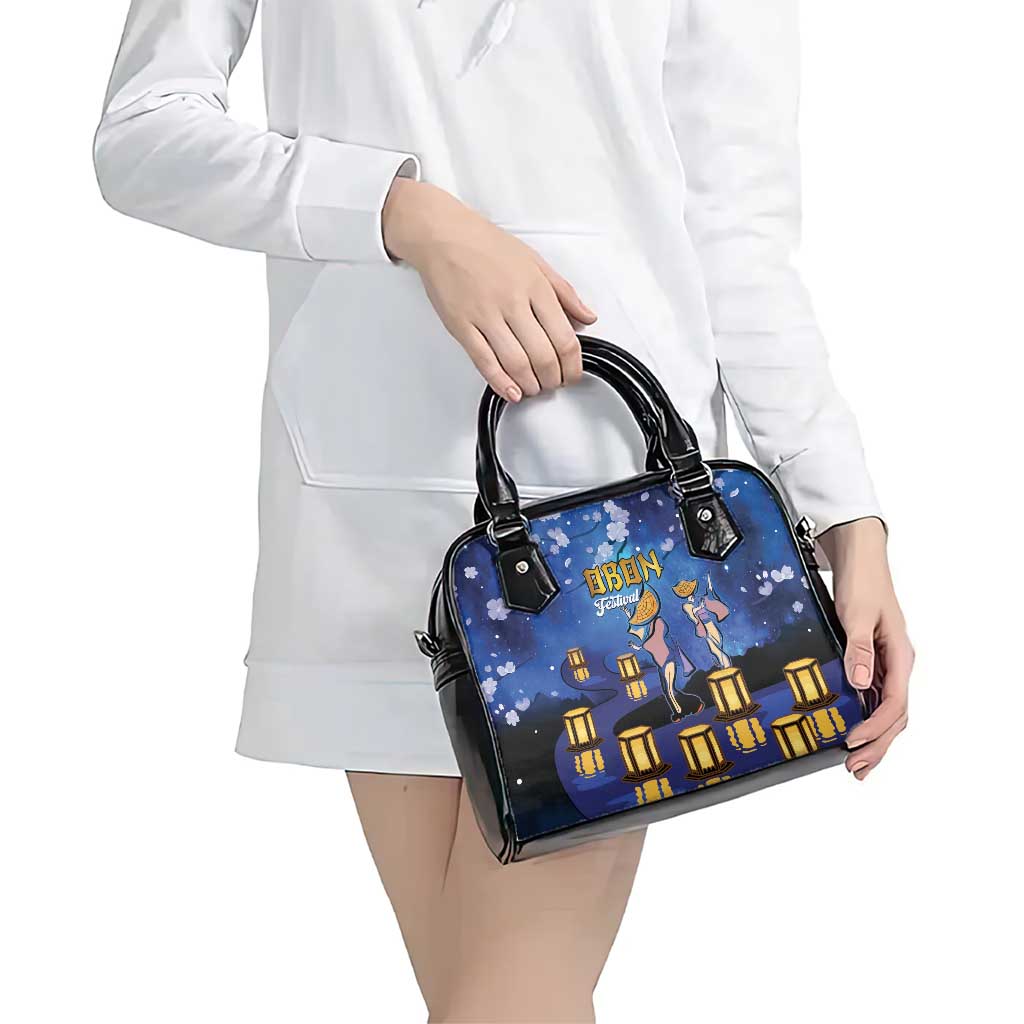 Japan Obon Festival Shoulder Handbag Sakura Lanterns With Bon Dance LT14
