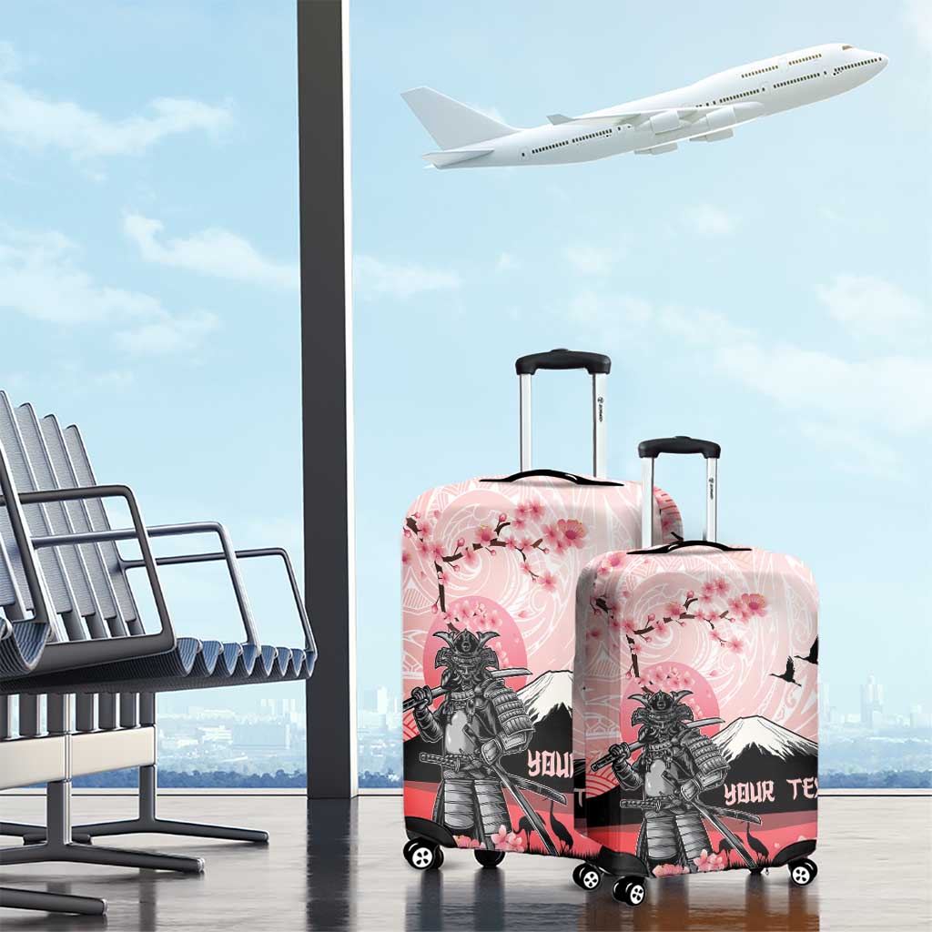 Personalised Japan Samurai Warrior Luggage Cover Japanese Cherry Blossom Polynesian Pattern LT14