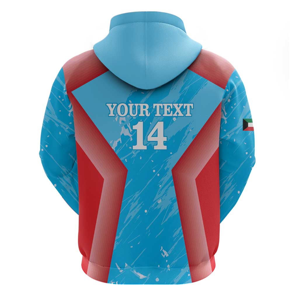 Custom Kuwait Cricket Hoodie Go Champions Grunge Style LT14