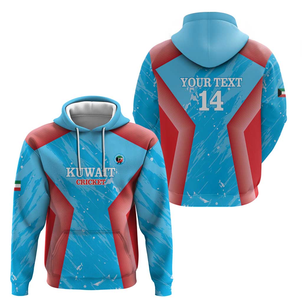 Custom Kuwait Cricket Hoodie Go Champions Grunge Style LT14