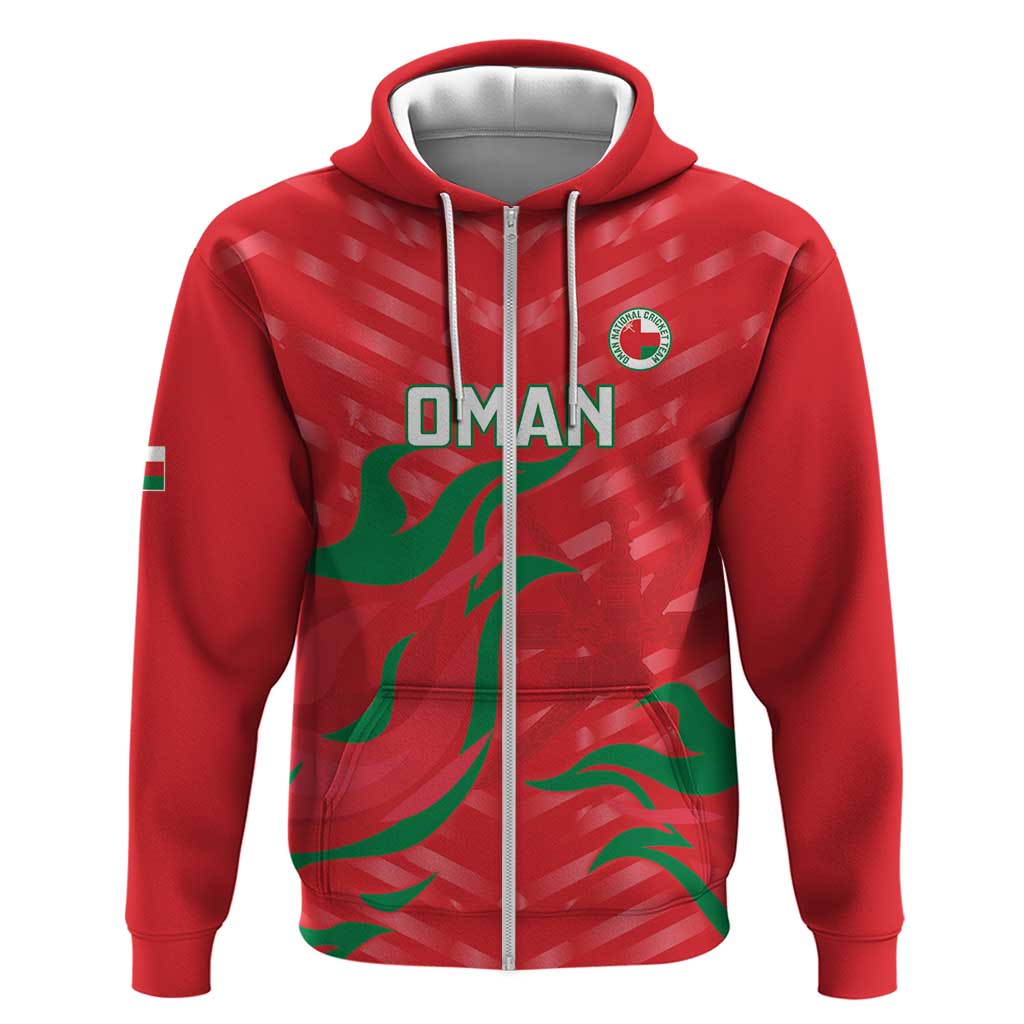 Custom Oman Cricket Hoodie Go Champions Strong Flame Style LT14
