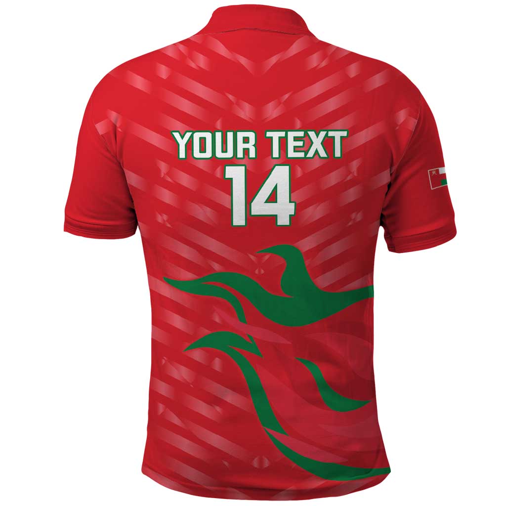Custom Oman Cricket Polo Shirt Go Champions Strong Flame Style LT14