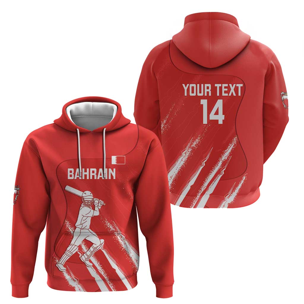 Custom Bahrain Cricket Hoodie Go Champions Grunge Style LT14