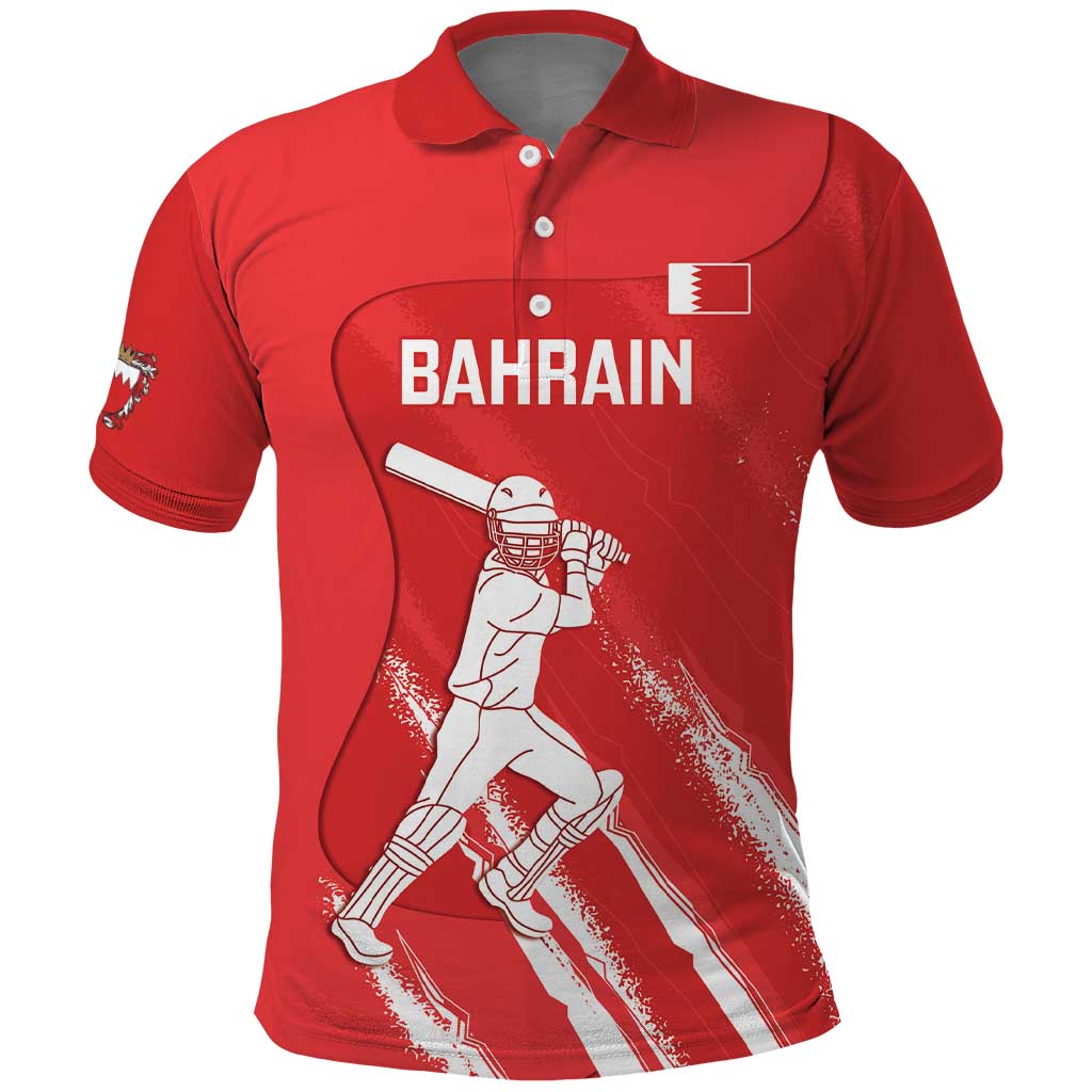 Custom Bahrain Cricket Polo Shirt Go Champions Grunge Style LT14