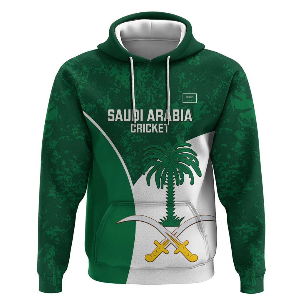 Custom Saudi Arabia Cricket Hoodie Go Champions Coat Of Arms Style LT14