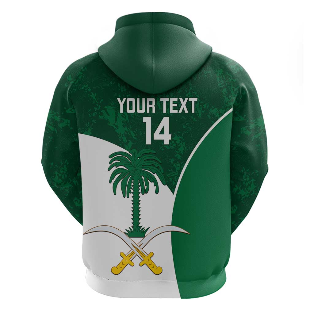 Custom Saudi Arabia Cricket Hoodie Go Champions Coat Of Arms Style LT14