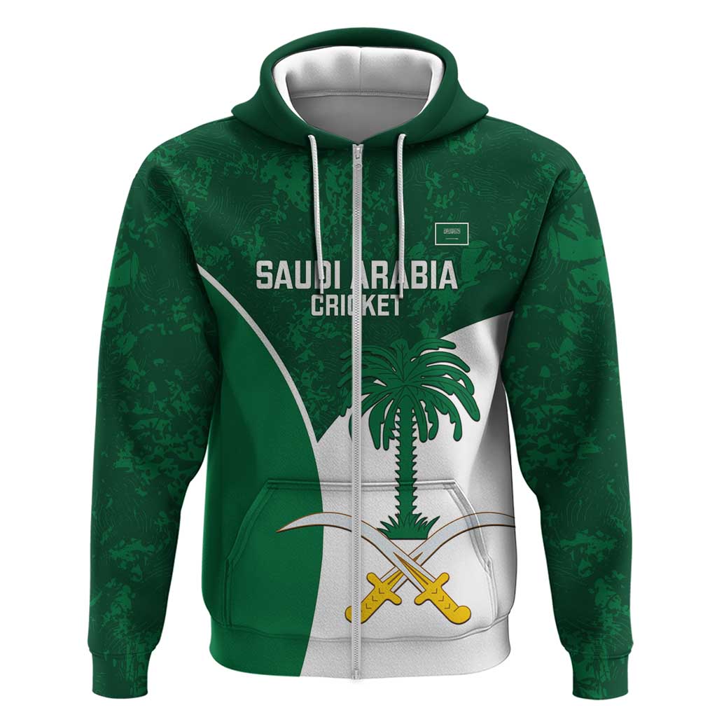 Custom Saudi Arabia Cricket Hoodie Go Champions Coat Of Arms Style LT14