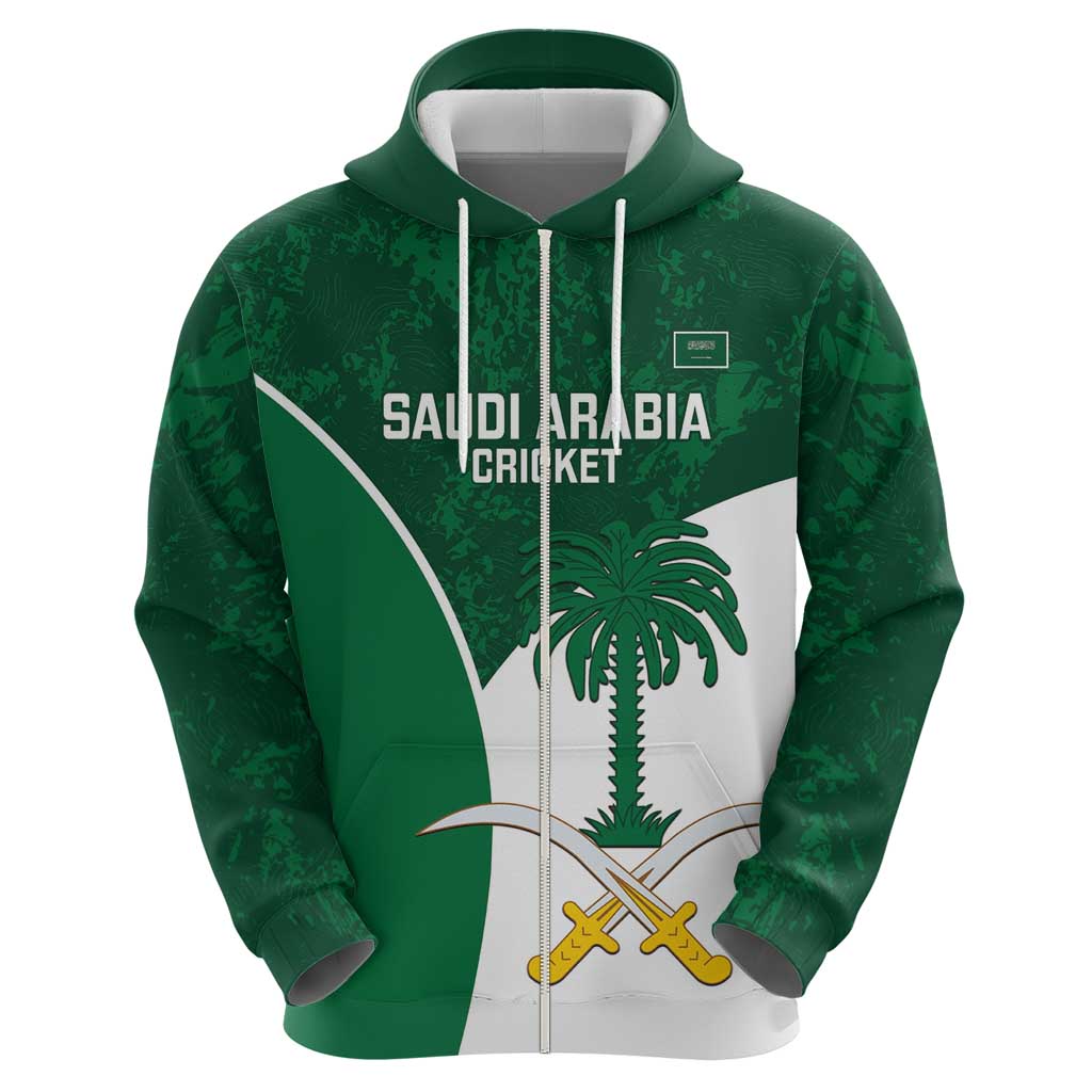 Custom Saudi Arabia Cricket Hoodie Go Champions Coat Of Arms Style LT14