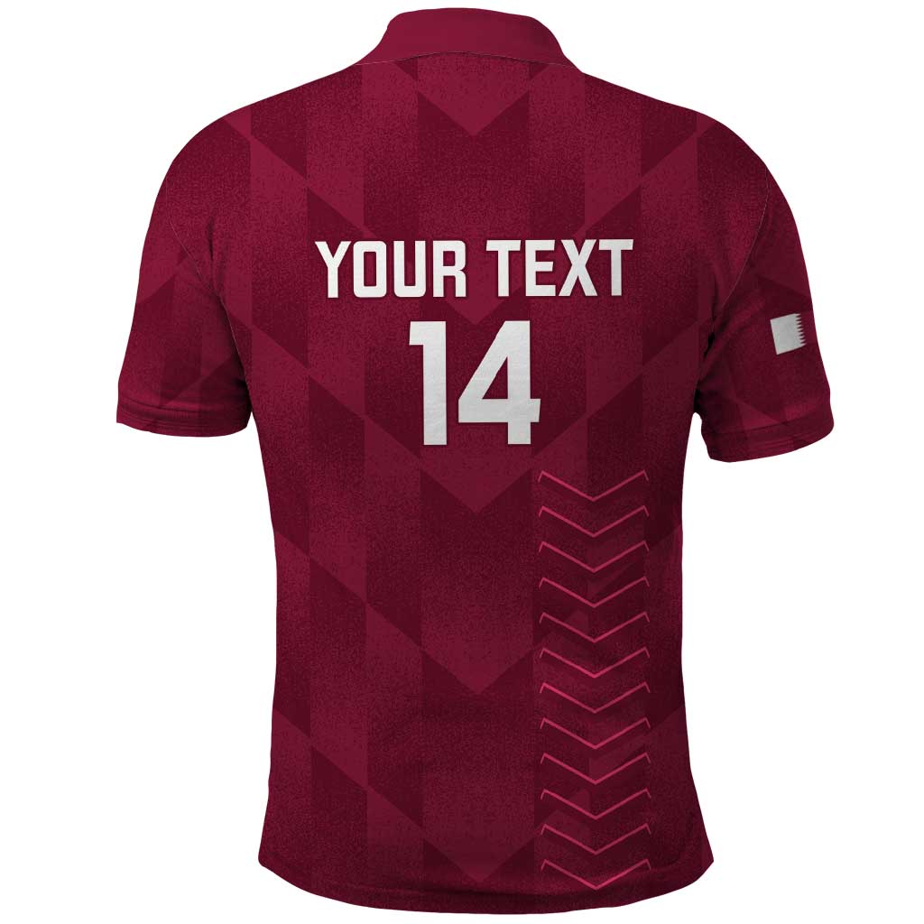 Custom Qatar Cricket Polo Shirt Go Champions Qataris Flag Style LT14