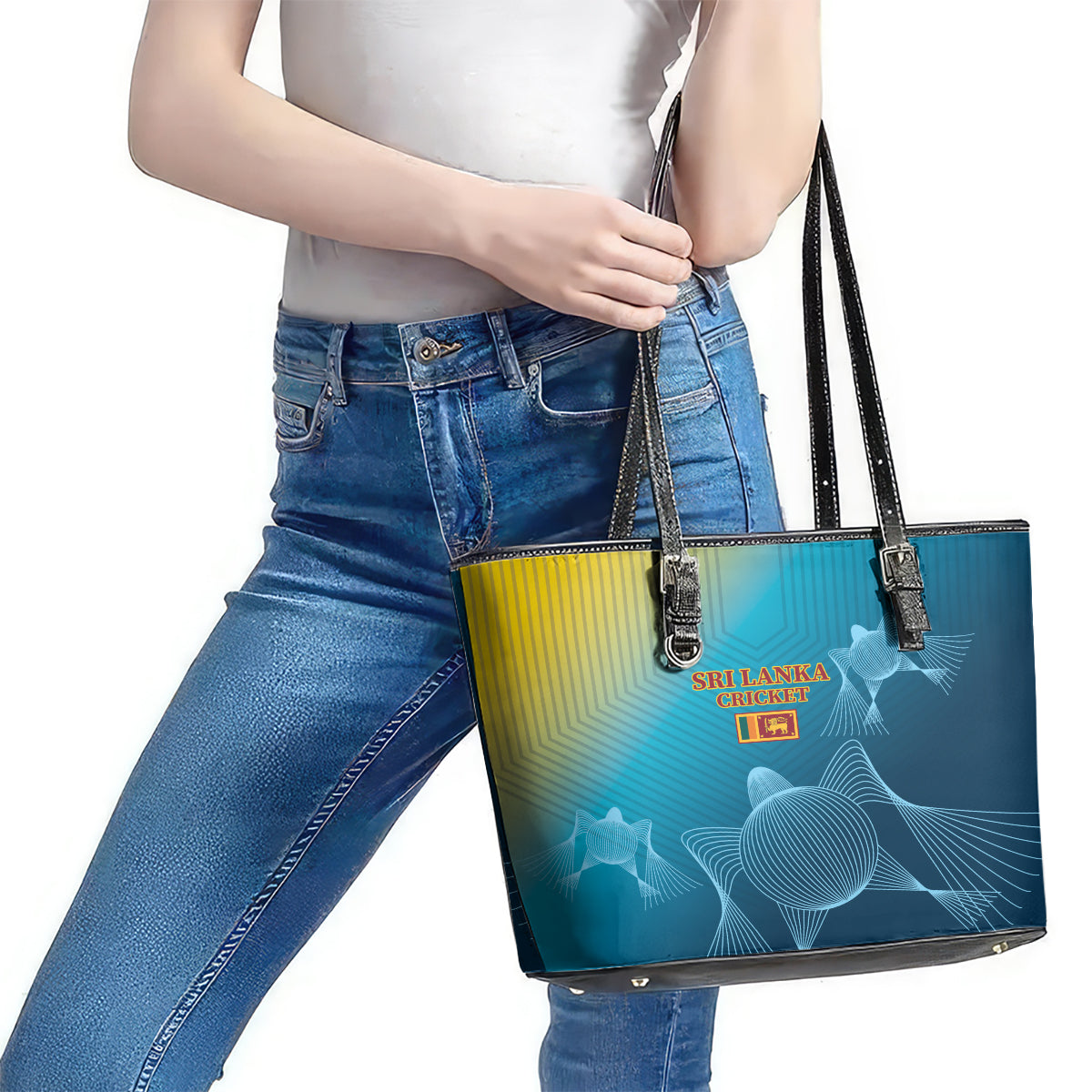 Sri Lanka Cricket Leather Tote Bag 2024 World Cup Go The Lions LT14