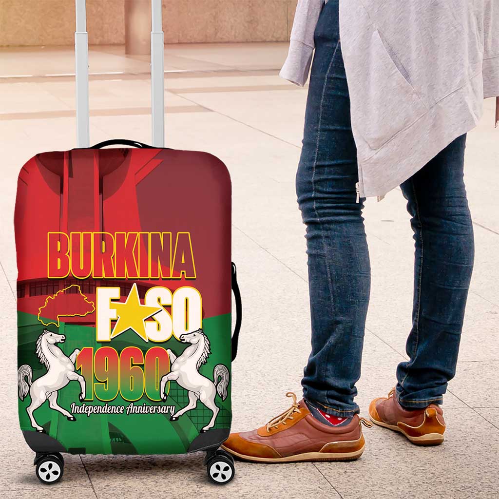 Burkina Faso Independence Day Luggage Cover National Heroes Monument Proud LT14