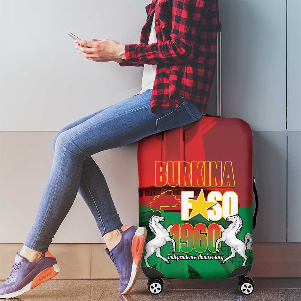 Burkina Faso Independence Day Luggage Cover National Heroes Monument Proud LT14