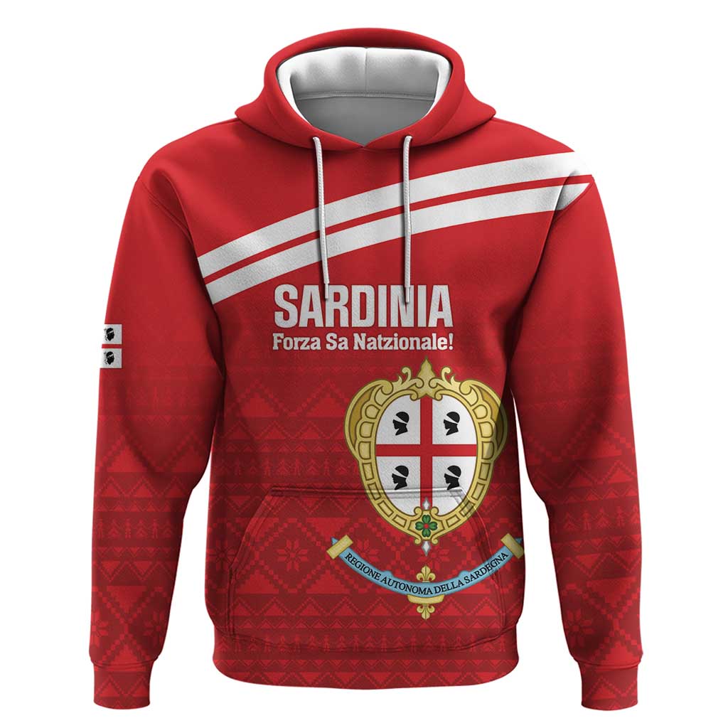 Custom Sardinia Football Hoodie Forza Sa Natzionale Sardegna Pattern LT14