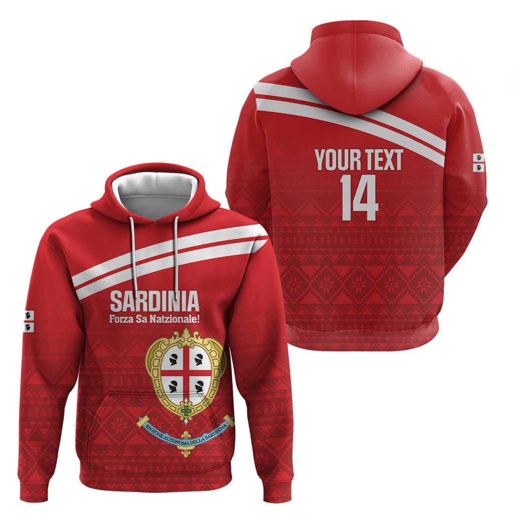 Custom Sardinia Football Hoodie Forza Sa Natzionale Sardegna Pattern LT14