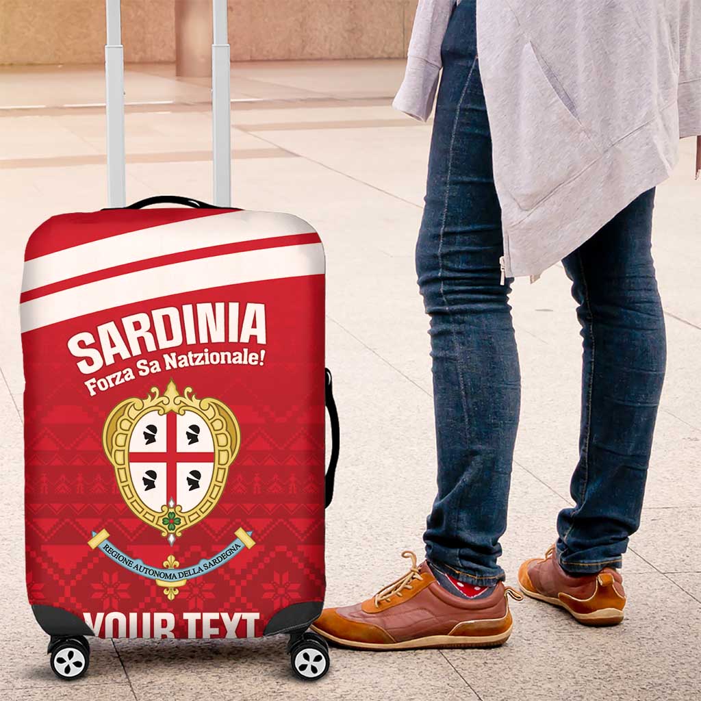 Custom Sardinia Football Luggage Cover Forza Sa Natzionale Sardegna Pattern LT14