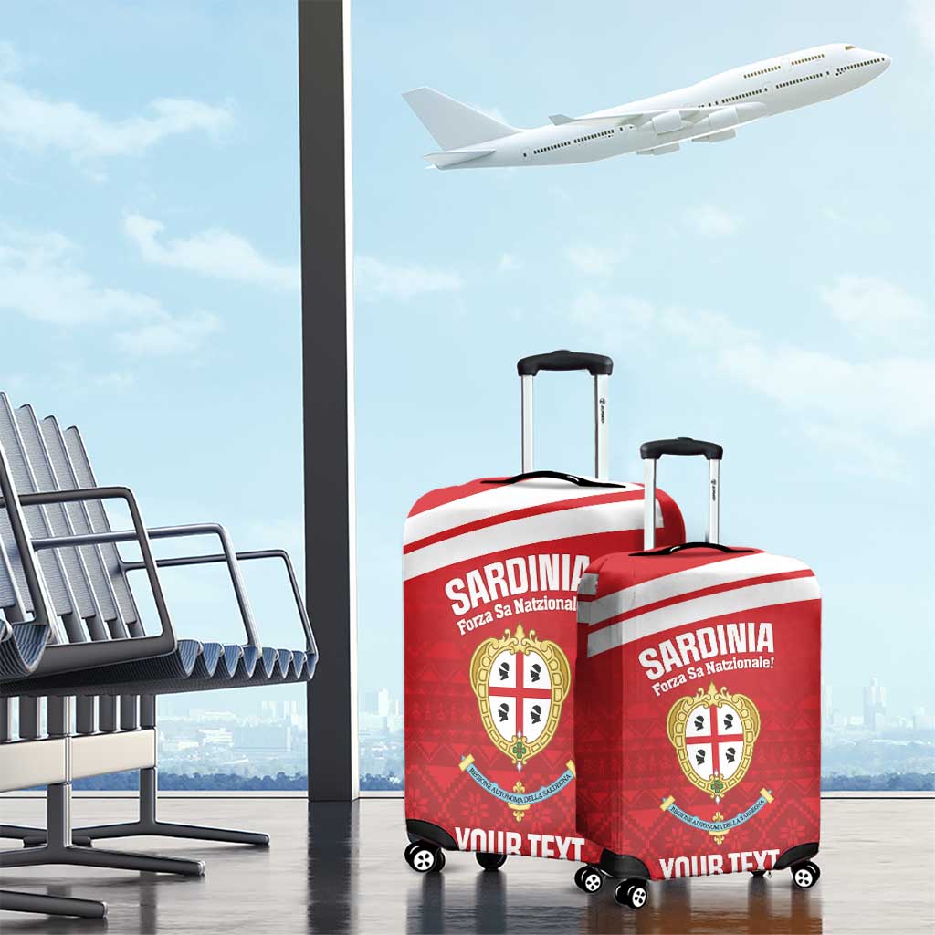 Custom Sardinia Football Luggage Cover Forza Sa Natzionale Sardegna Pattern LT14