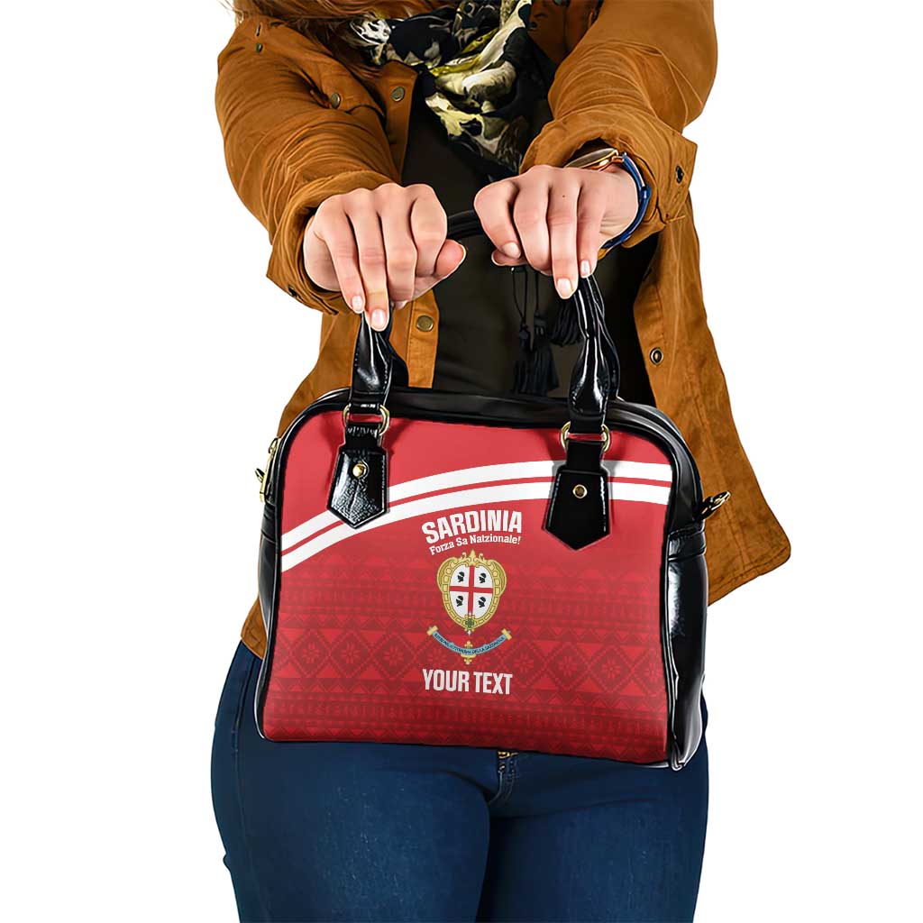 Custom Sardinia Football Shoulder Handbag Forza Sa Natzionale Sardegna Pattern LT14