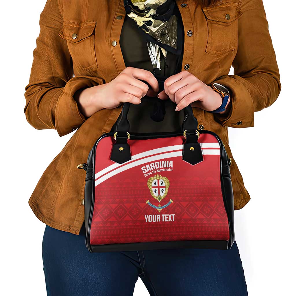 Custom Sardinia Football Shoulder Handbag Forza Sa Natzionale Sardegna Pattern LT14