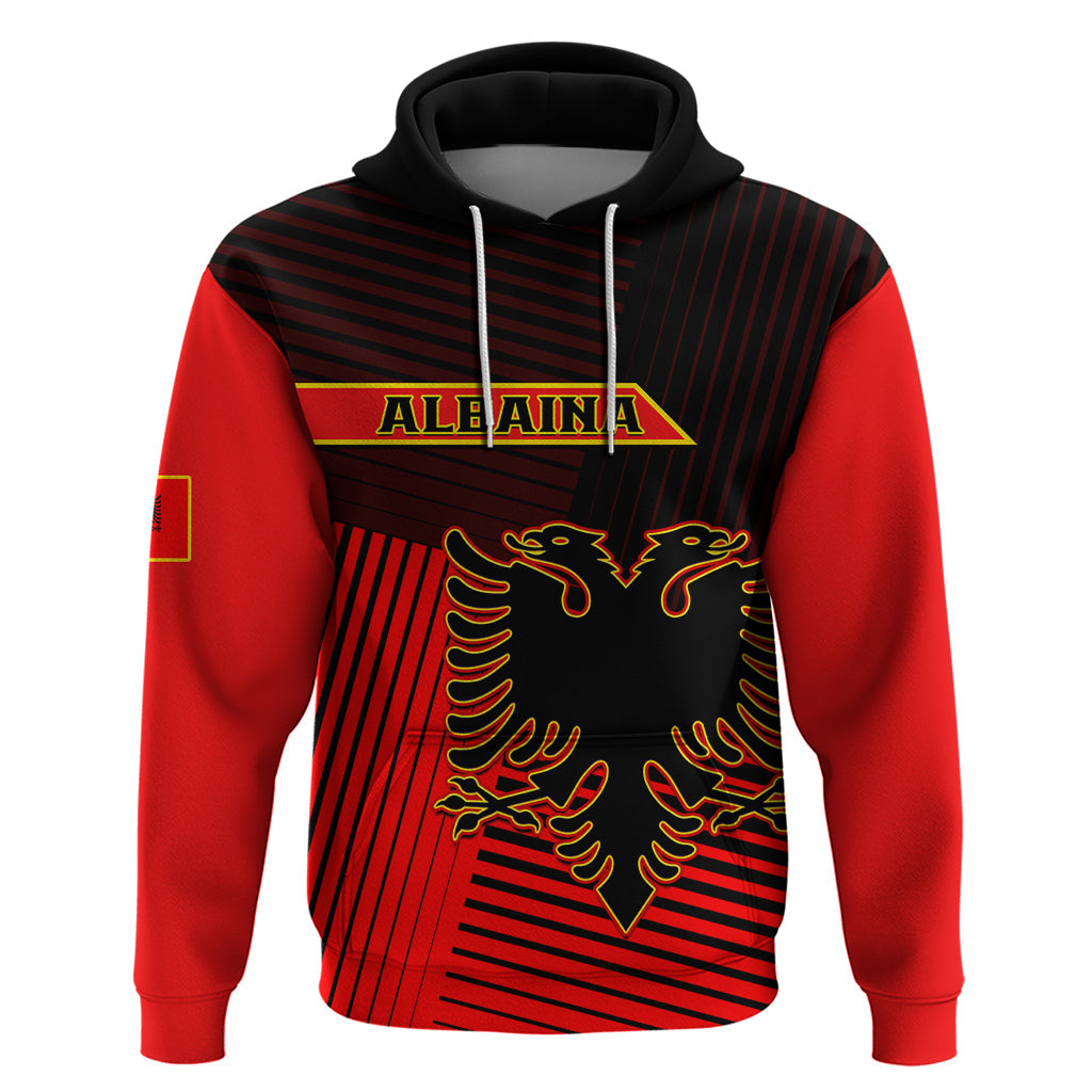 Personalised Albania Hoodie Coat Of Arms Dynamic Style LT14