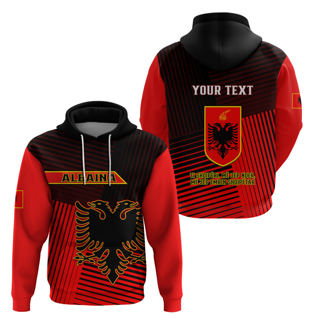 Personalised Albania Hoodie Coat Of Arms Dynamic Style LT14
