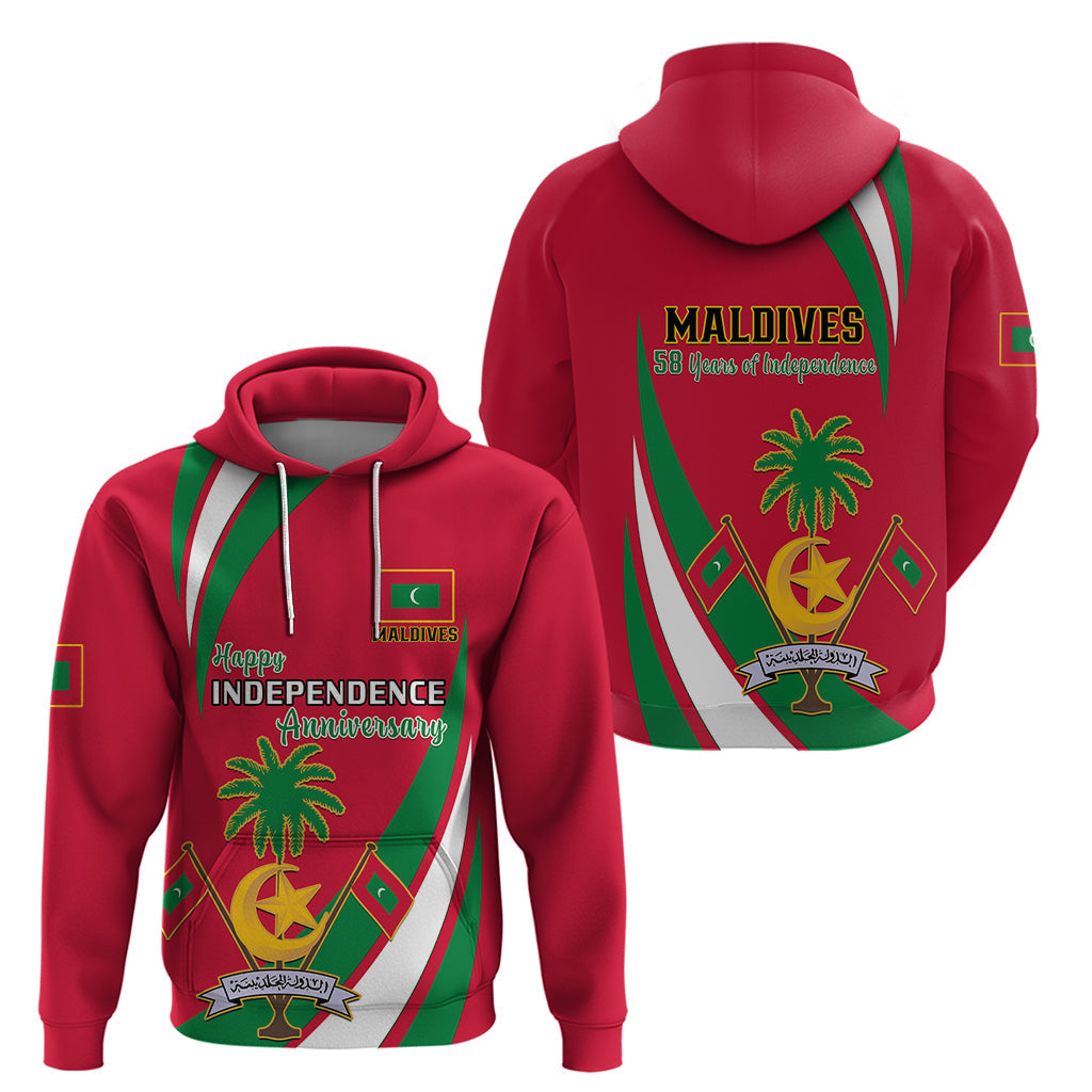Maldives Independence Day Hoodie Happy 58th Anniversary LT14