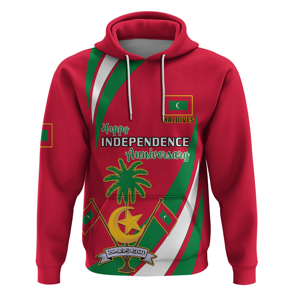 Personalised Maldives Independence Day Hoodie Happy 58th Anniversary LT14