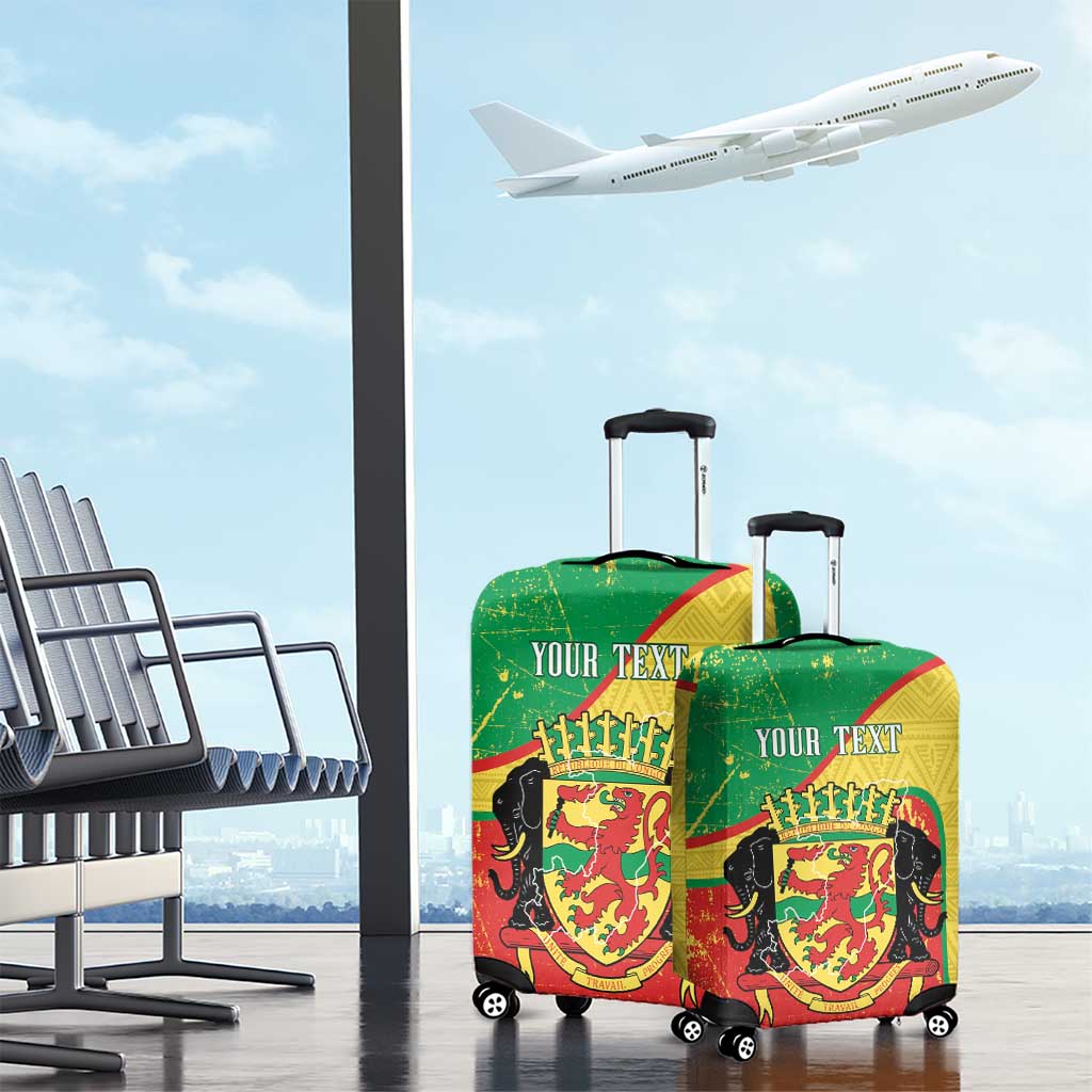 Personalized Congo-Brazzaville Independence Day Luggage Cover Coat Of Arms Grunge Style LT14