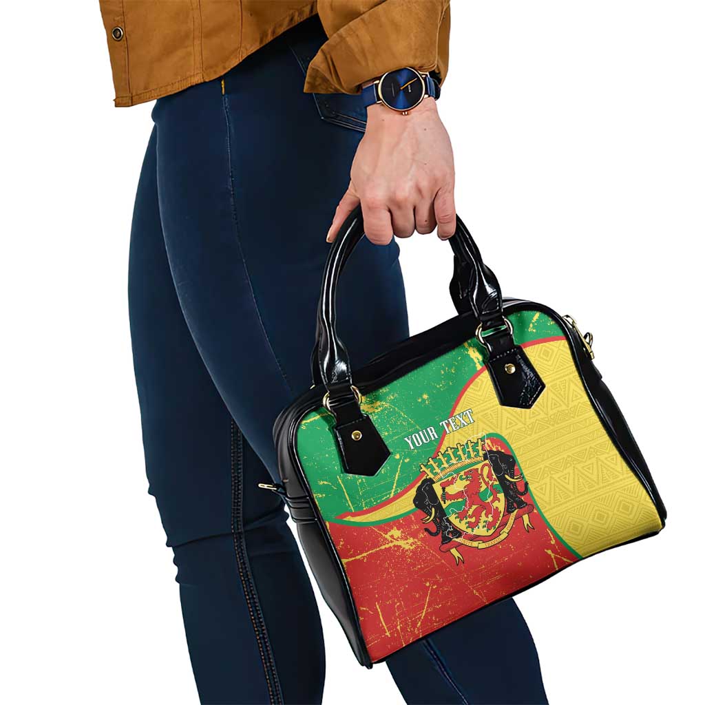 Personalized Congo-Brazzaville Independence Day Shoulder Handbag Coat Of Arms Grunge Style LT14