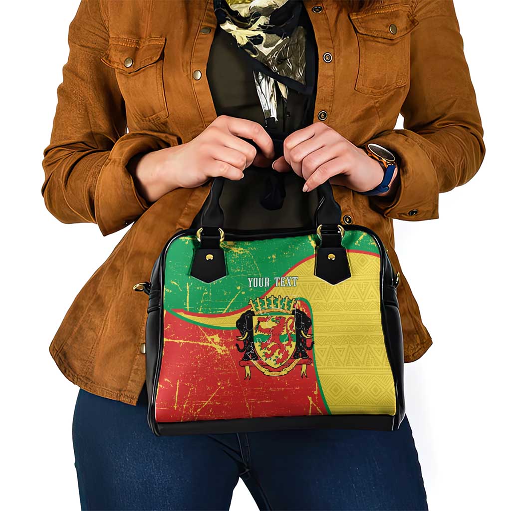 Personalized Congo-Brazzaville Independence Day Shoulder Handbag Coat Of Arms Grunge Style LT14