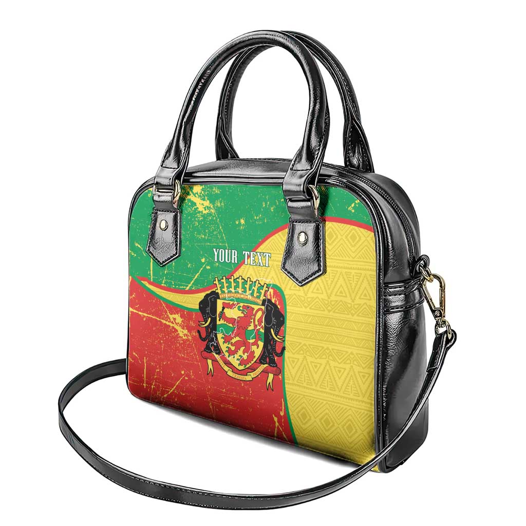 Personalized Congo-Brazzaville Independence Day Shoulder Handbag Coat Of Arms Grunge Style LT14