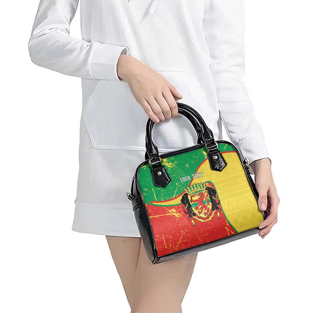 Personalized Congo-Brazzaville Independence Day Shoulder Handbag Coat Of Arms Grunge Style LT14