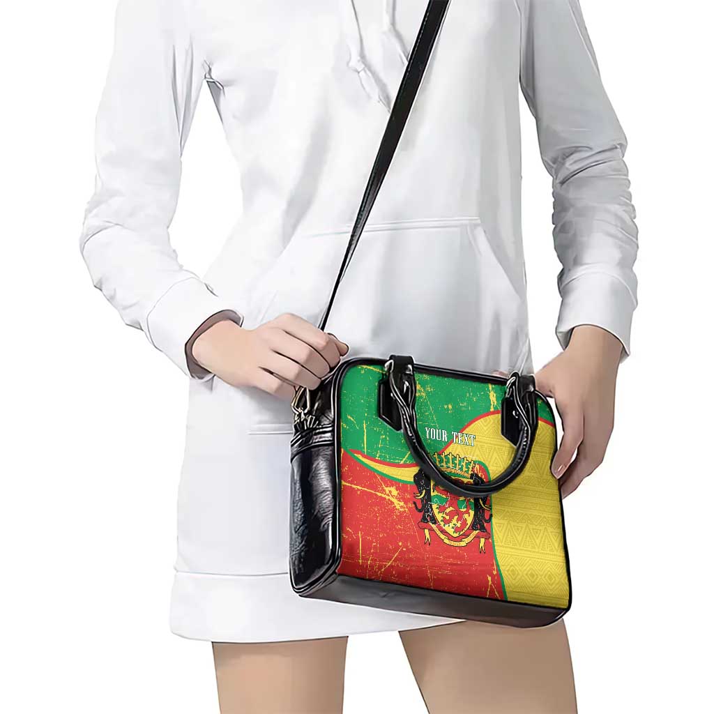Personalized Congo-Brazzaville Independence Day Shoulder Handbag Coat Of Arms Grunge Style LT14