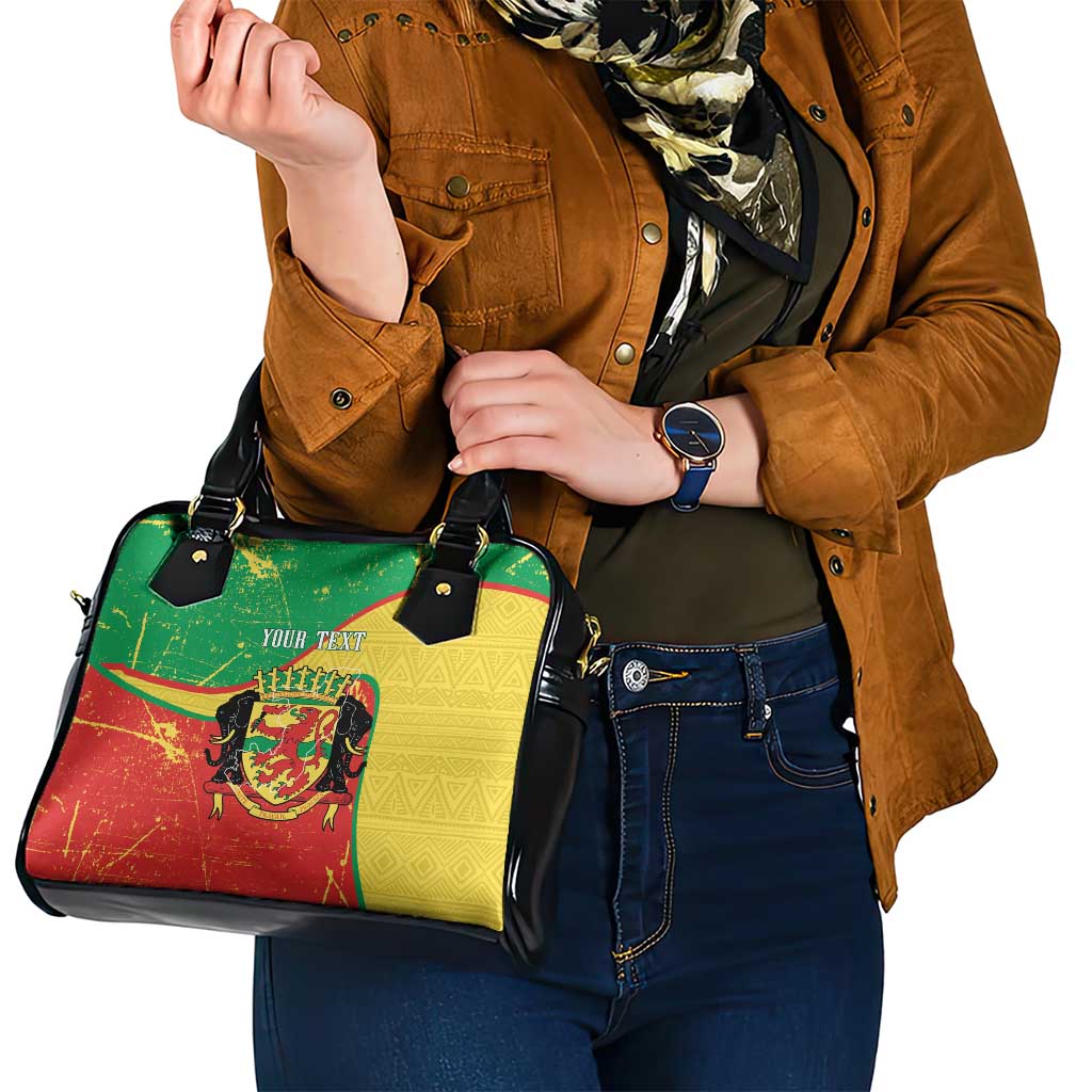 Personalized Congo-Brazzaville Independence Day Shoulder Handbag Coat Of Arms Grunge Style LT14