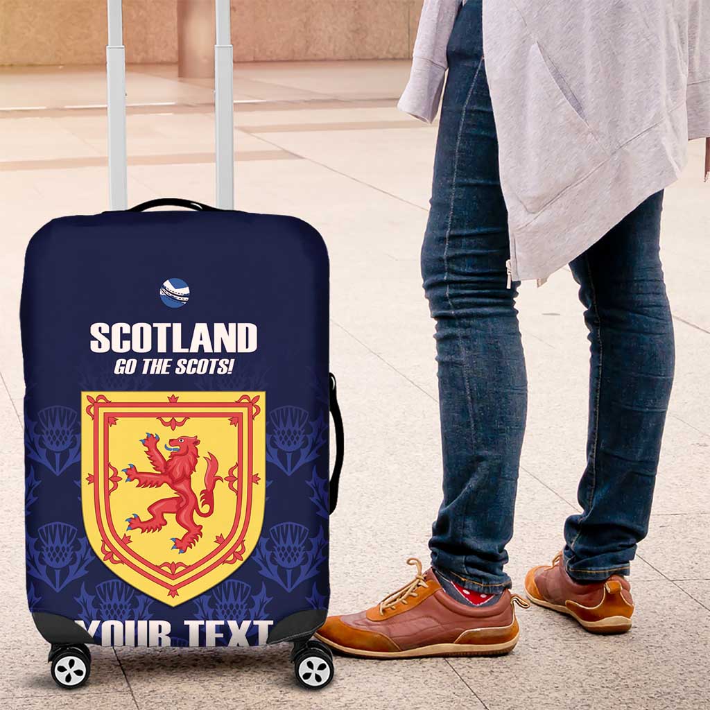 Custom Scotland Cricket Luggage Cover Go Scots Thistle Pattern LT14