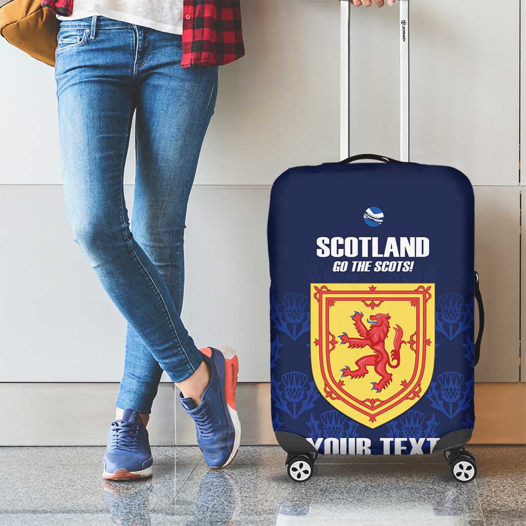 Custom Scotland Cricket Luggage Cover Go Scots Thistle Pattern LT14