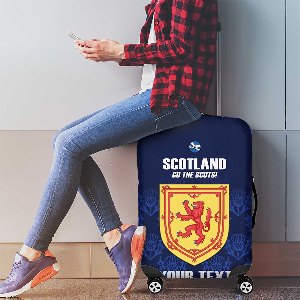 Custom Scotland Cricket Luggage Cover Go Scots Thistle Pattern LT14