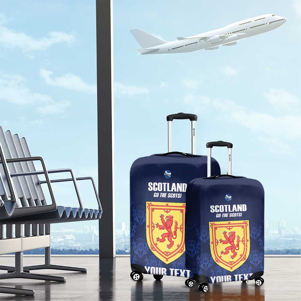 Custom Scotland Cricket Luggage Cover Go Scots Thistle Pattern LT14