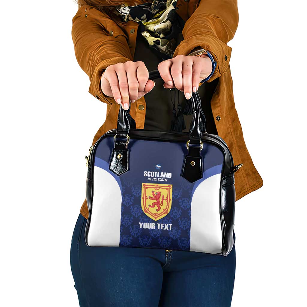 Custom Scotland Cricket Shoulder Handbag Go Scots Thistle Pattern LT14