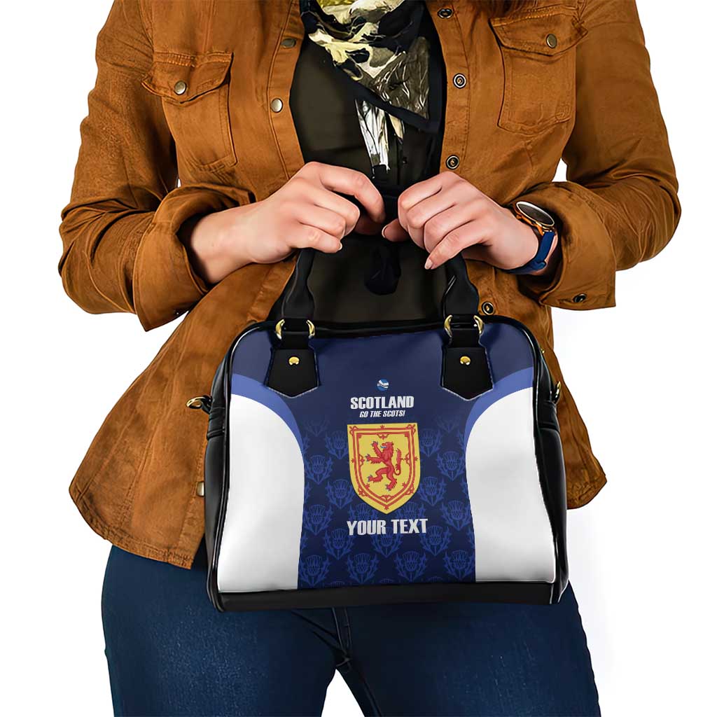 Custom Scotland Cricket Shoulder Handbag Go Scots Thistle Pattern LT14