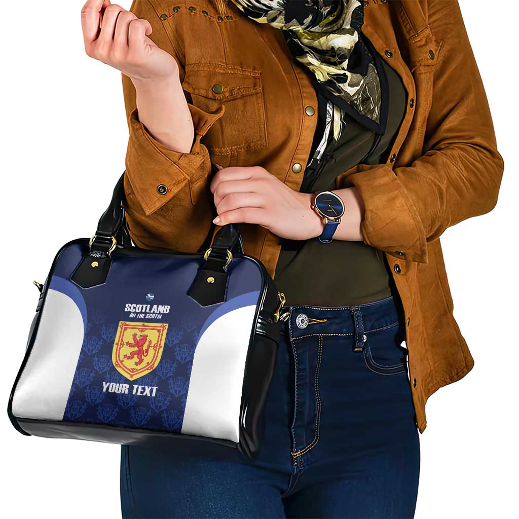 Custom Scotland Cricket Shoulder Handbag Go Scots Thistle Pattern LT14