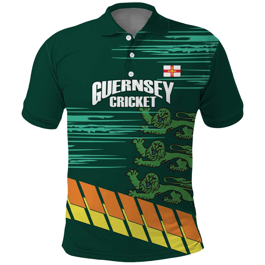 Custom Guernsey Cricket Polo Shirt Go Champions LT14