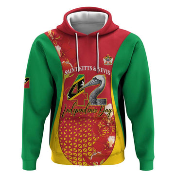 Personalized Saint Kitts and Nevis Hoodie Pelican 42nd Independence Anniversary LT14
