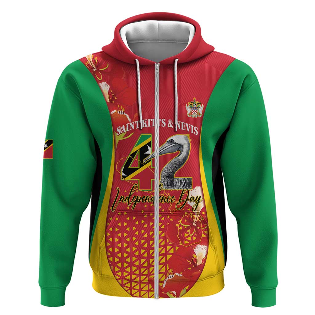 Personalized Saint Kitts and Nevis Hoodie Pelican 42nd Independence Anniversary LT14