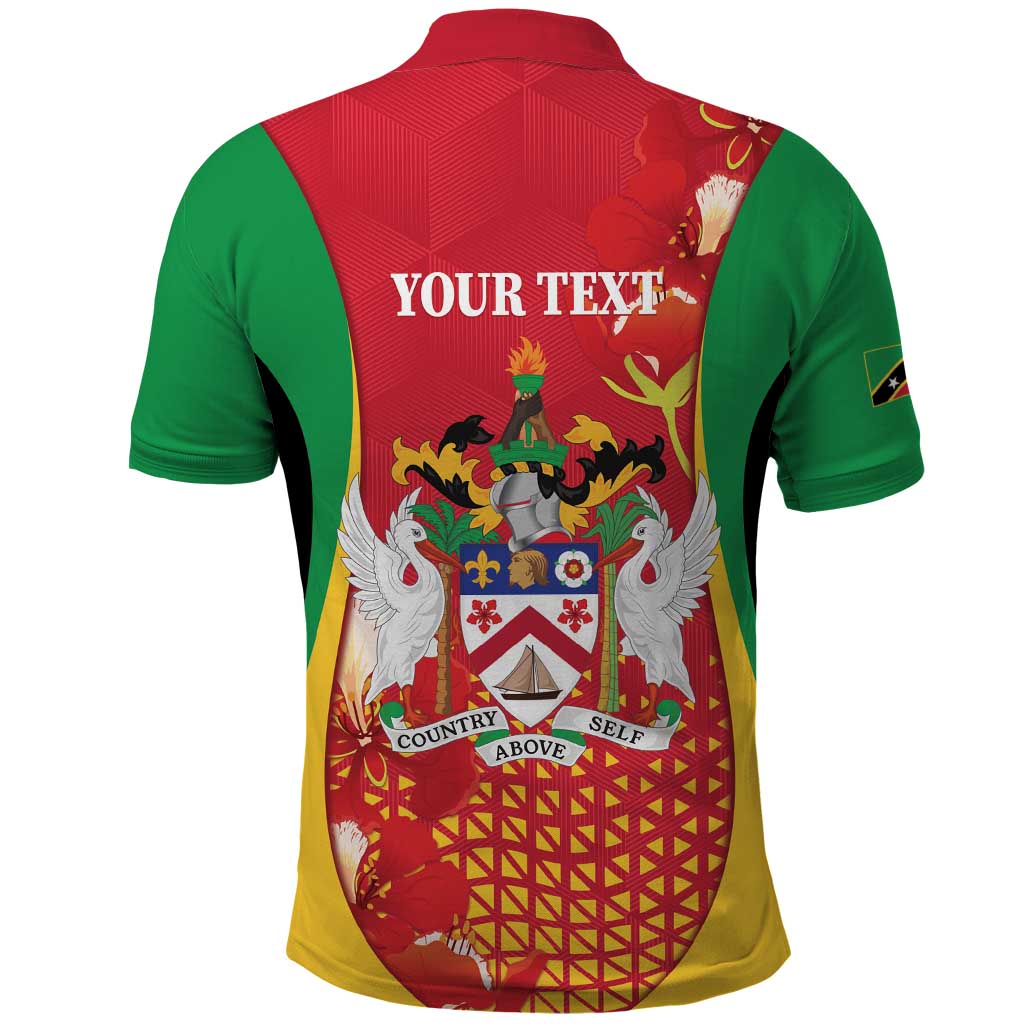 Personalized Saint Kitts and Nevis Polo Shirt Pelican 42nd Independence Anniversary LT14