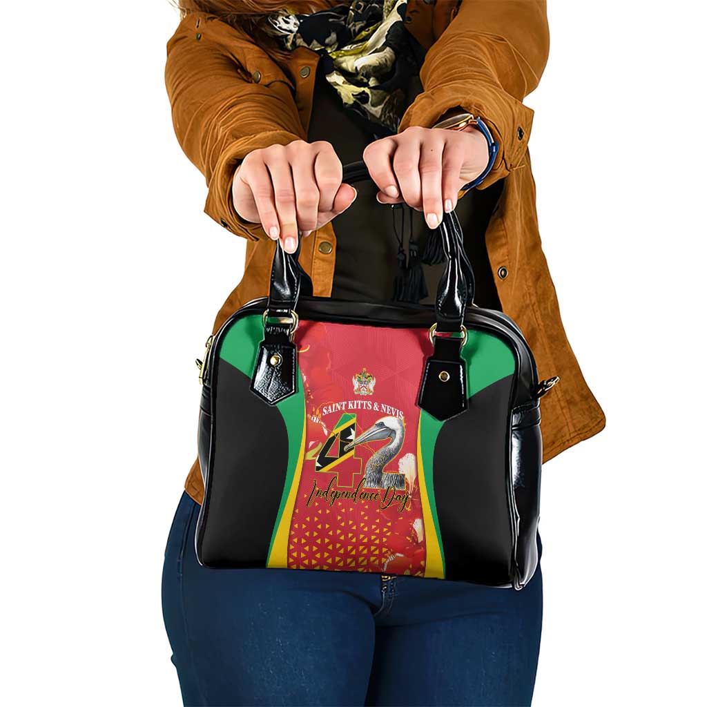 Saint Kitts and Nevis Shoulder Handbag Pelican 42nd Independence Anniversary LT14