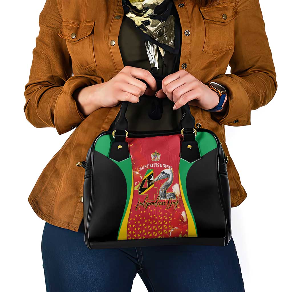 Saint Kitts and Nevis Shoulder Handbag Pelican 42nd Independence Anniversary LT14