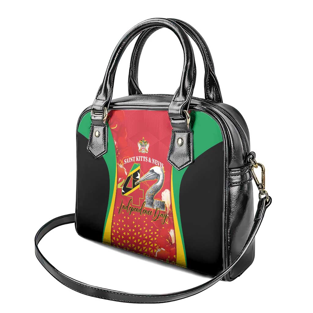 Saint Kitts and Nevis Shoulder Handbag Pelican 42nd Independence Anniversary LT14