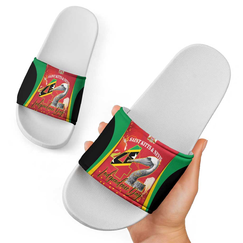 Saint Kitts and Nevis Slide Sandals Pelican 42nd Independence Anniversary LT14