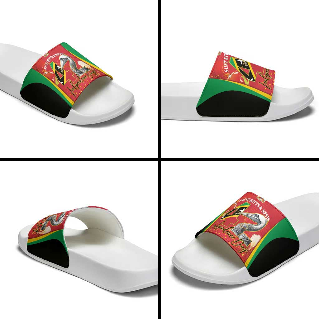 Saint Kitts and Nevis Slide Sandals Pelican 42nd Independence Anniversary LT14